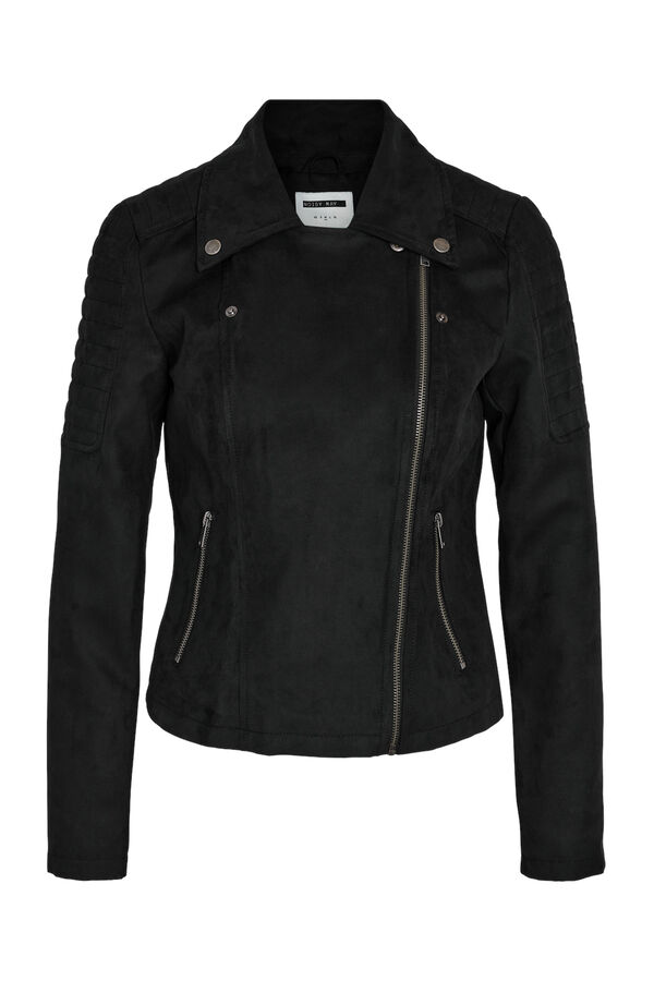 Noisy May Chaqueta biker efecto ante. negro
