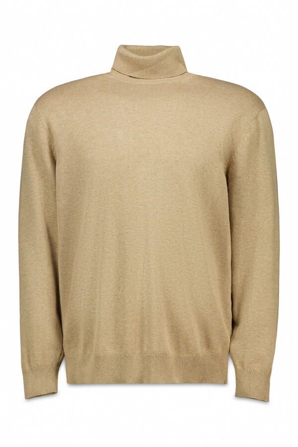 Springfield Jersey b&aacute;sico cuello alto beige