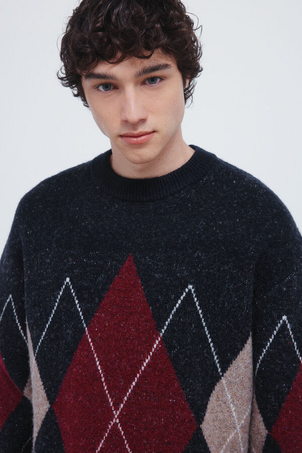 Springfield Jersey fantas&iacute;a rombos burdeos