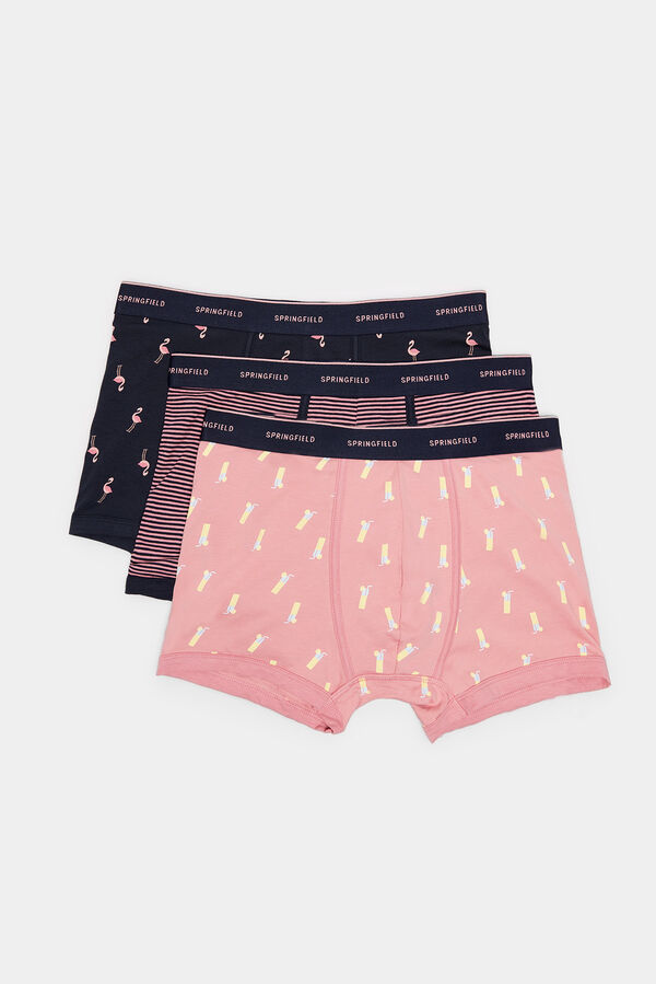Springfield Pack 3 boxers estampados rosa