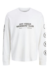 Jack & Jones Camiseta loose fit mangas largas blanco