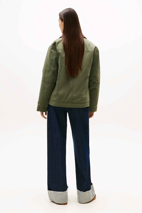 Tommy Jeans Casaco forrada com gola de veludo cotel&ecirc;  estampado