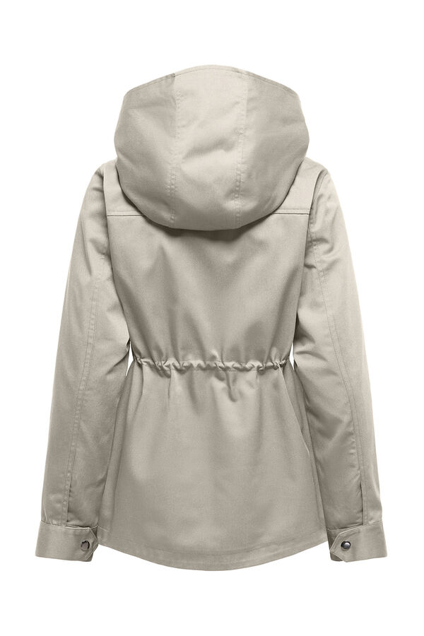 JDY Parka com capuz cinzento