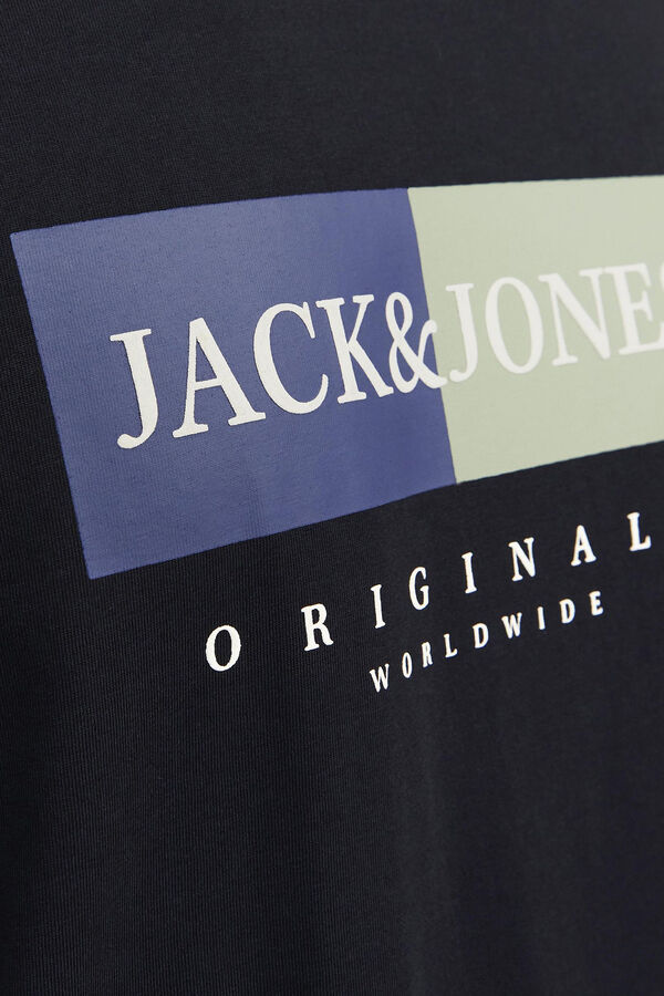 Jack & Jones Camiseta regular fit logo negro