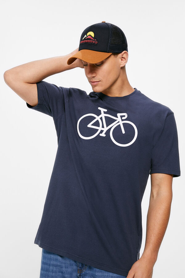 Springfield T-shirt de bicicleta azul
