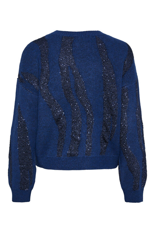 Pieces Jersey con lurex azul