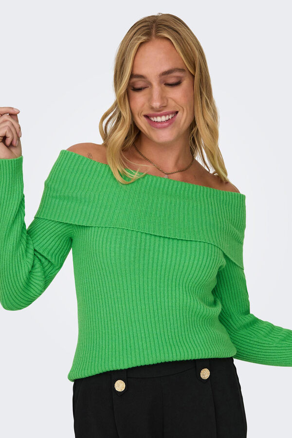 Only Top de punto palabra de honor verde