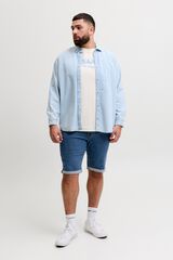 Jack & Jones PLUS Bermuda denim stretch azul