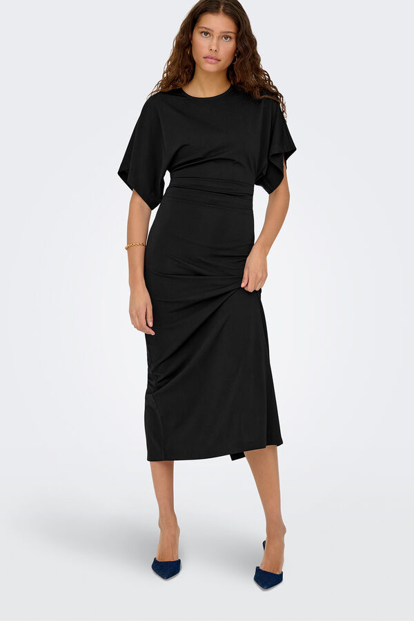 JDY Vestido longo ajustado preto