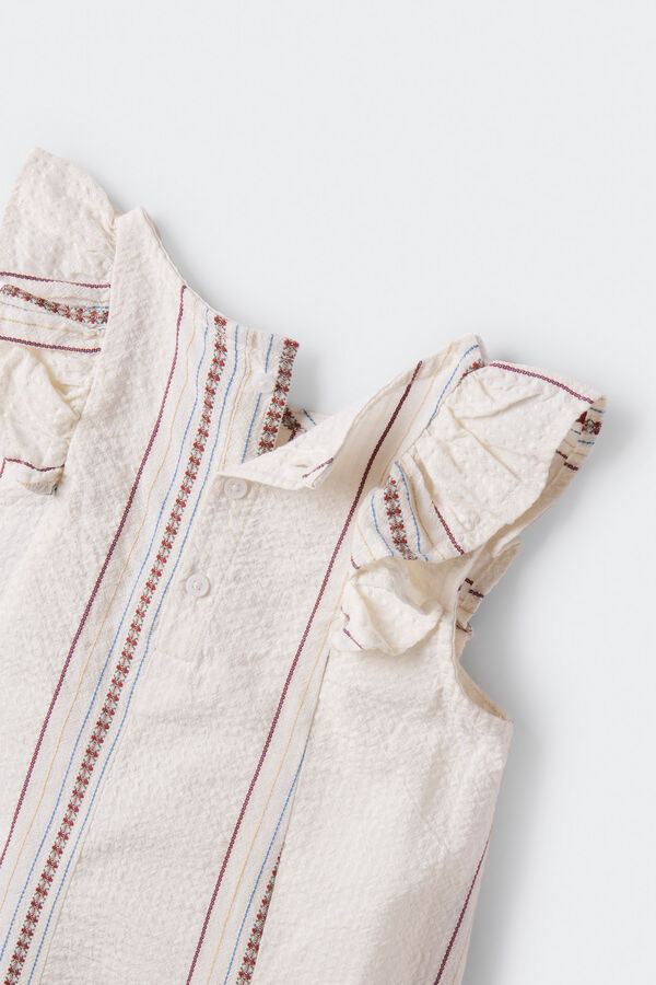 Springfield Kids Vestido rayas ni&ntilde;a beige