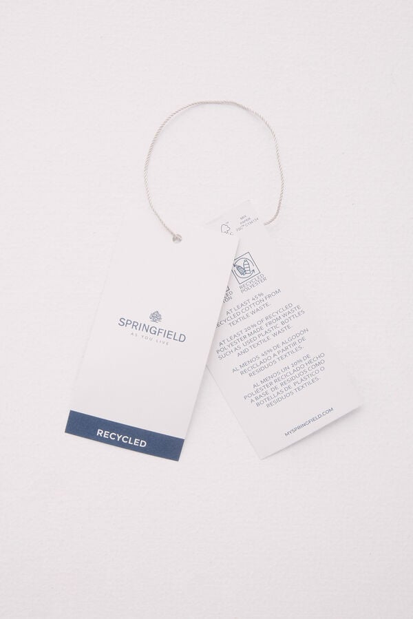 Springfield Jersey manga corta estructura cuello polo beige