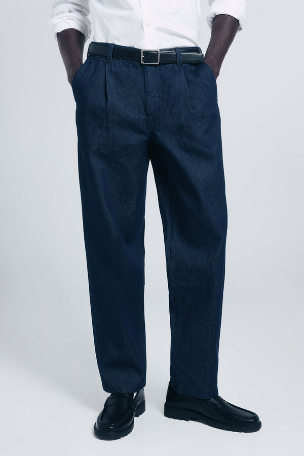 Springfield Vaquero chino lavado desencolado azul