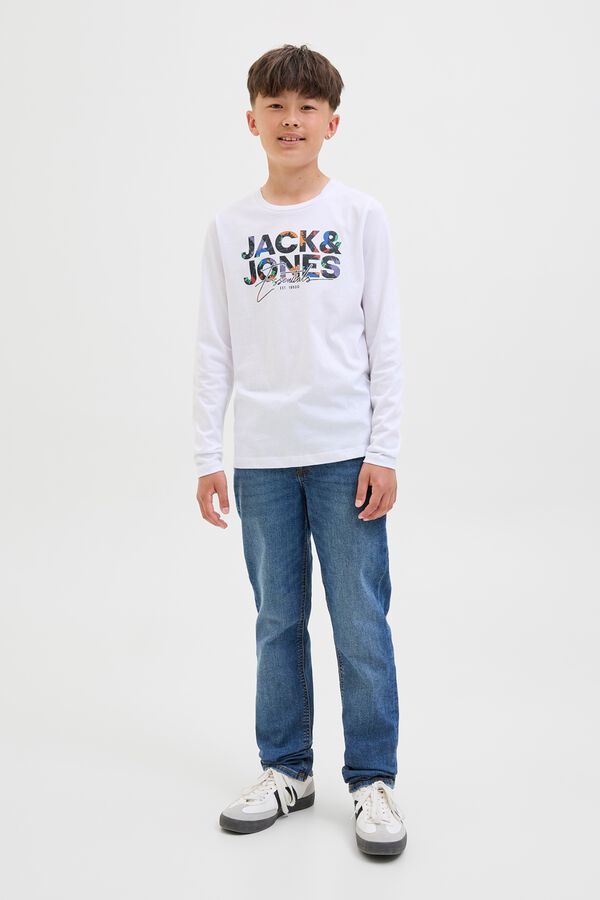 Jack & Jones Junior Jeans slim em algod&atilde;o azul