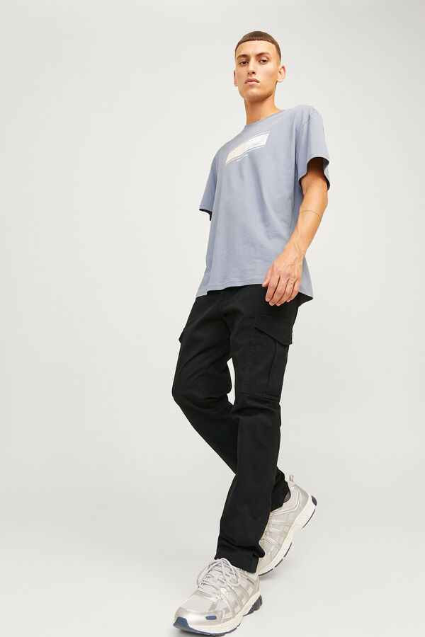 Jack & Jones Pantal&oacute;n cargo slim fit negro