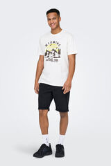 Only & Sons Bermuda estilo chino azul