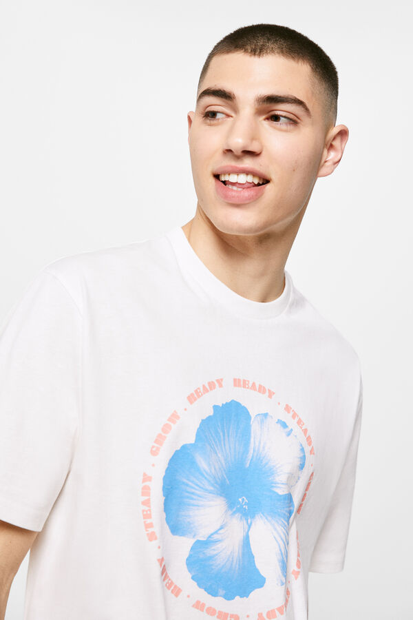 Springfield Camiseta hibiscus marfil