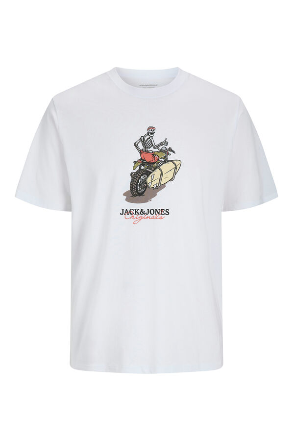 Jack & Jones Camiseta regular fit estampada blanco