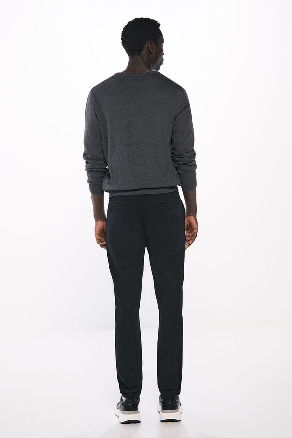 Springfield Cal&ccedil;as cal&ccedil;as chino justas preto