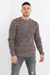 Brave Soul Camisola jaspeada cru