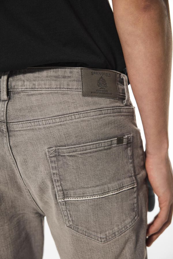 Springfield Jeans slim gris lavado claro gris
