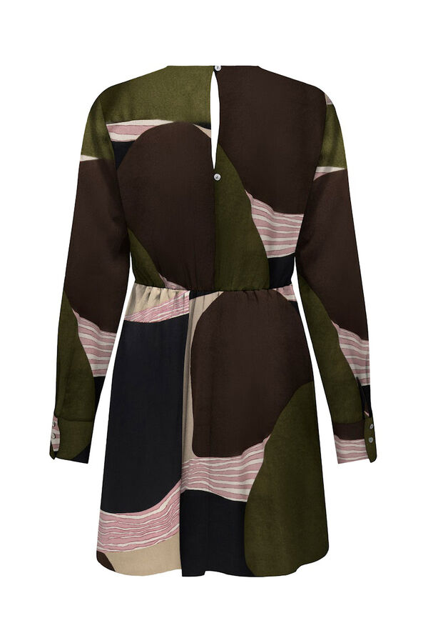 Only Vestido corto satinado estampado