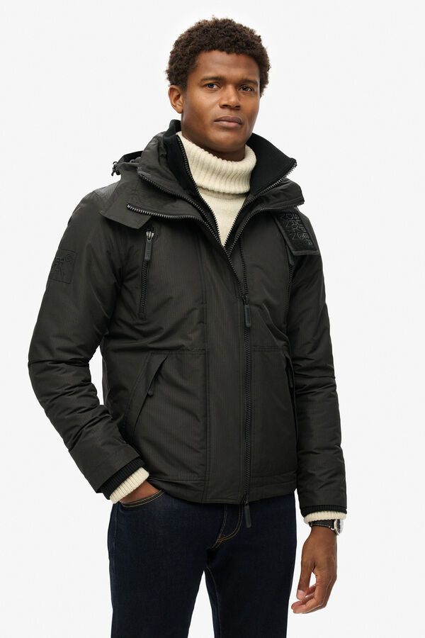 Superdry Chaqueta Cortavientos Con Capucha negro