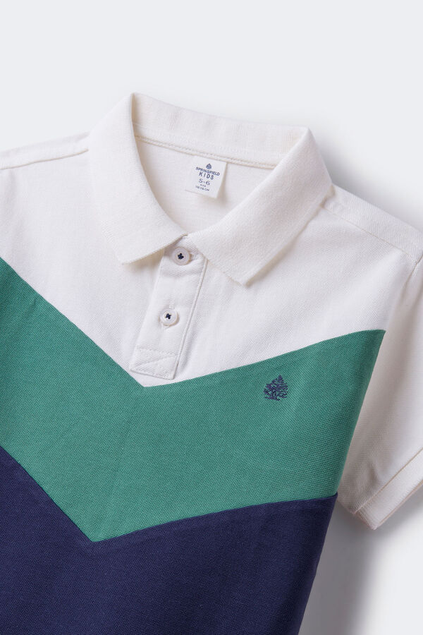 Springfield Kids Polo color block ni&ntilde;o azul
