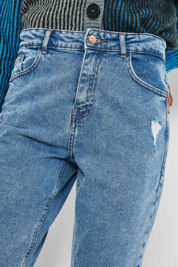Springfield Jeans Katy slim mom destroy azul medio