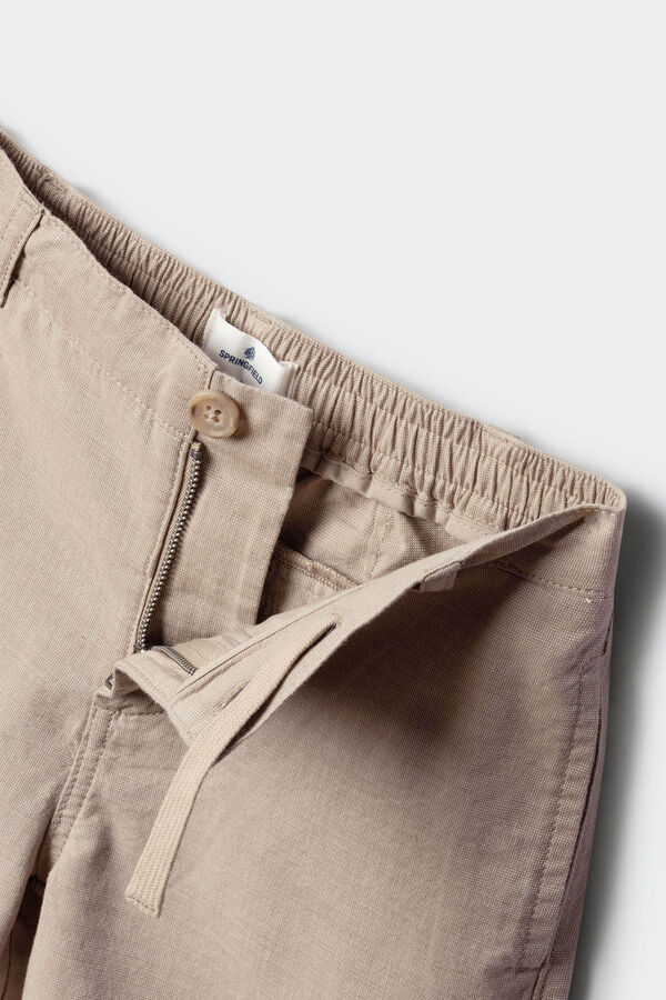 Springfield Kids Bermudas chino aos quadrados para menino bege