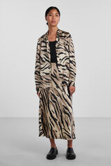 Pieces Saia midi com estampado print cru