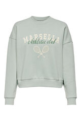 Only Sudadera con dibujo frontal turquesa