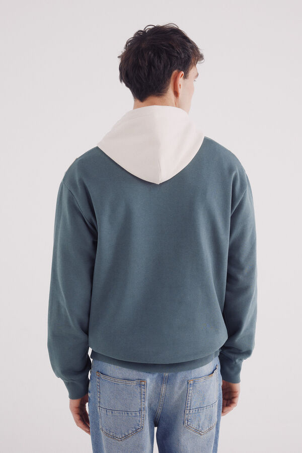 Springfield Sweatshirt capuz cortes azul