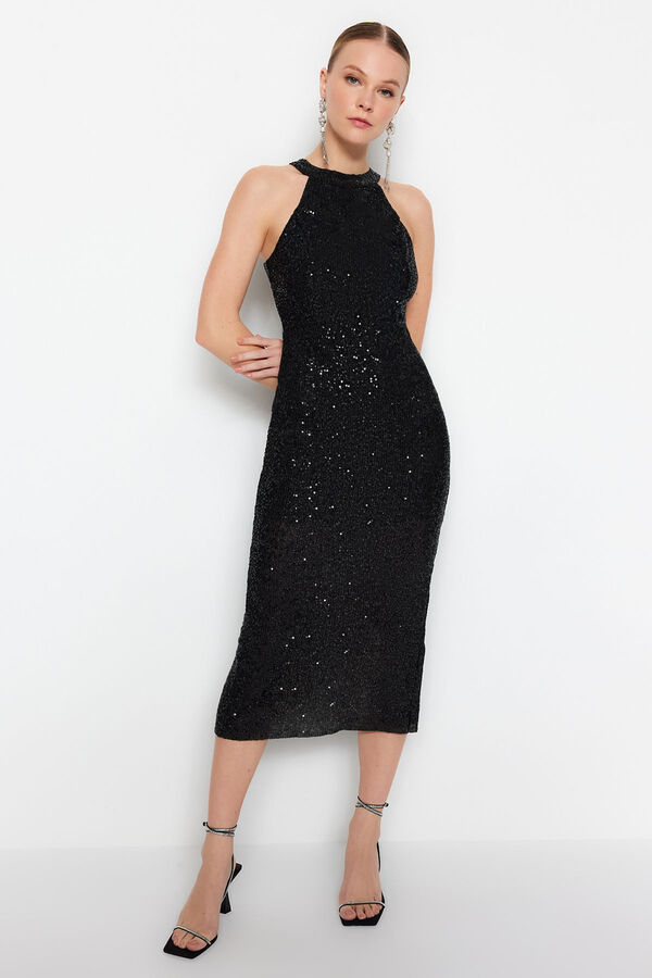 Trendyol Vestido de noite preto