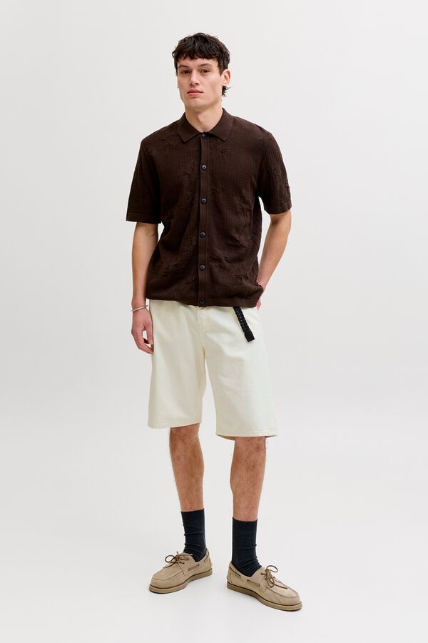 Jack & Jones Bermuda baggy fit denim blanco