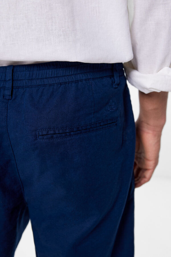 Springfield Bermudas linho azul