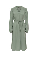 JDY Vestido midi manga larga verde