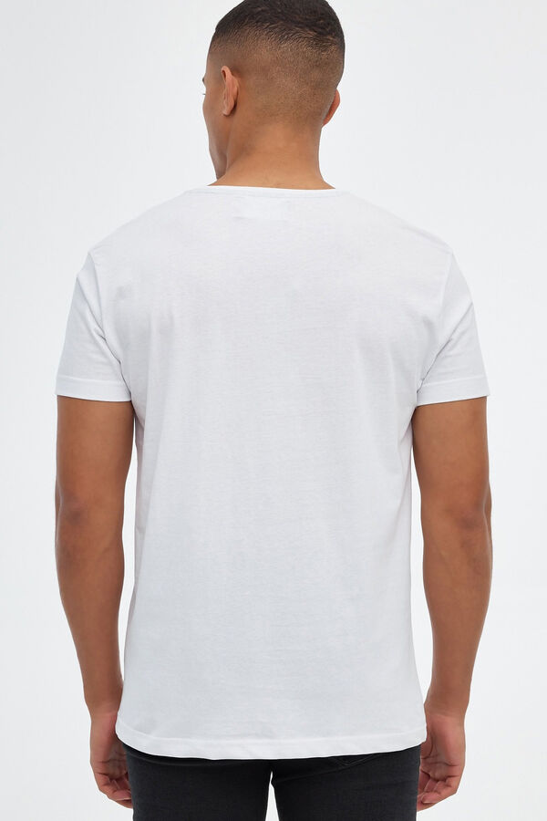 Inside Camiseta B&aacute;sica Print Logo blanco