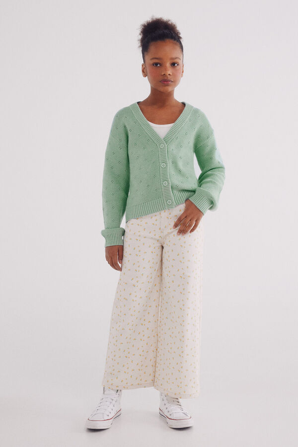 Springfield Kids Cardigan punto ni&ntilde;a verde