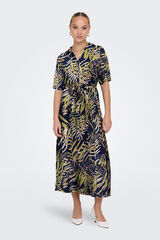 JDY Vestido midi camisero estampado