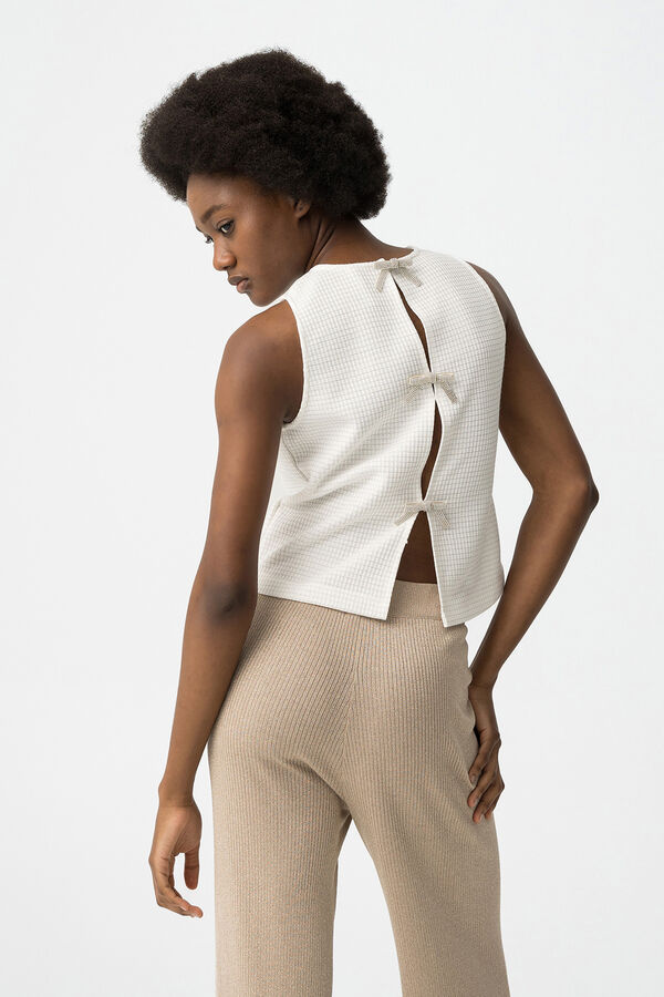 Tiffosi Top texturizado branco