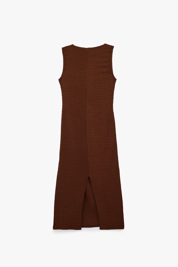 Koton Vestido midi ajustado castanho