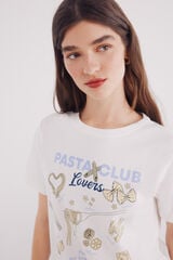 Springfield Camiseta "Pizza club" estampado