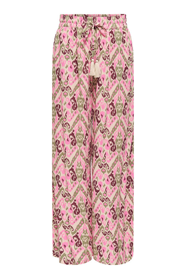 JDY Pantalón largo ancho rosa