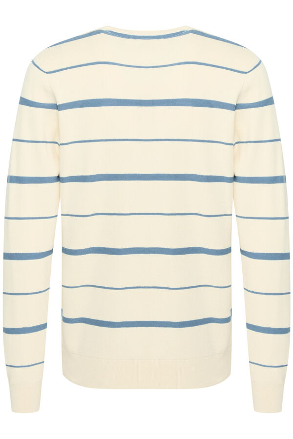 Blend Jersey de punto con cuello redondo marfil