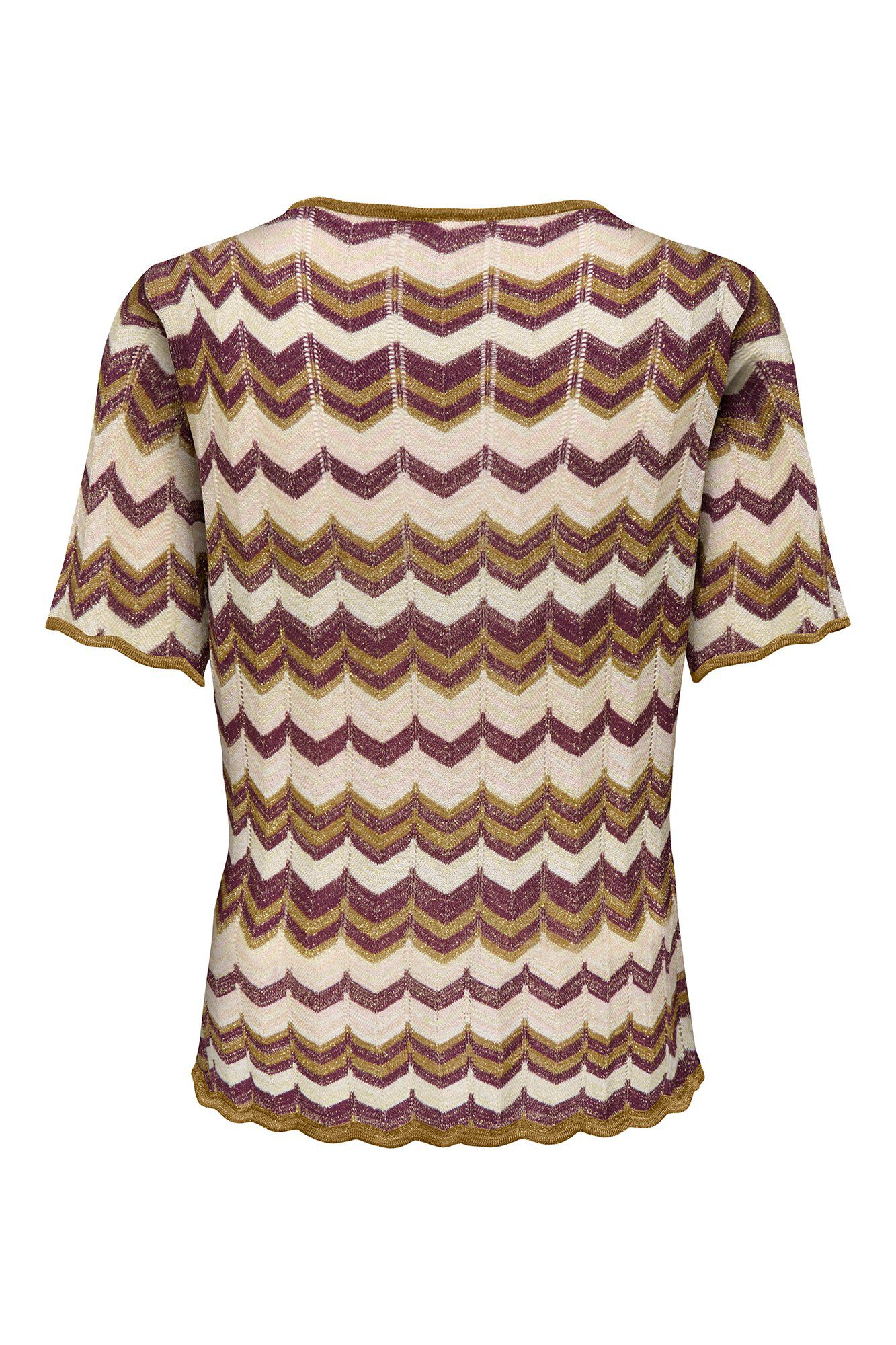 Only T-shirt com glitter estampado geom&eacute;trico