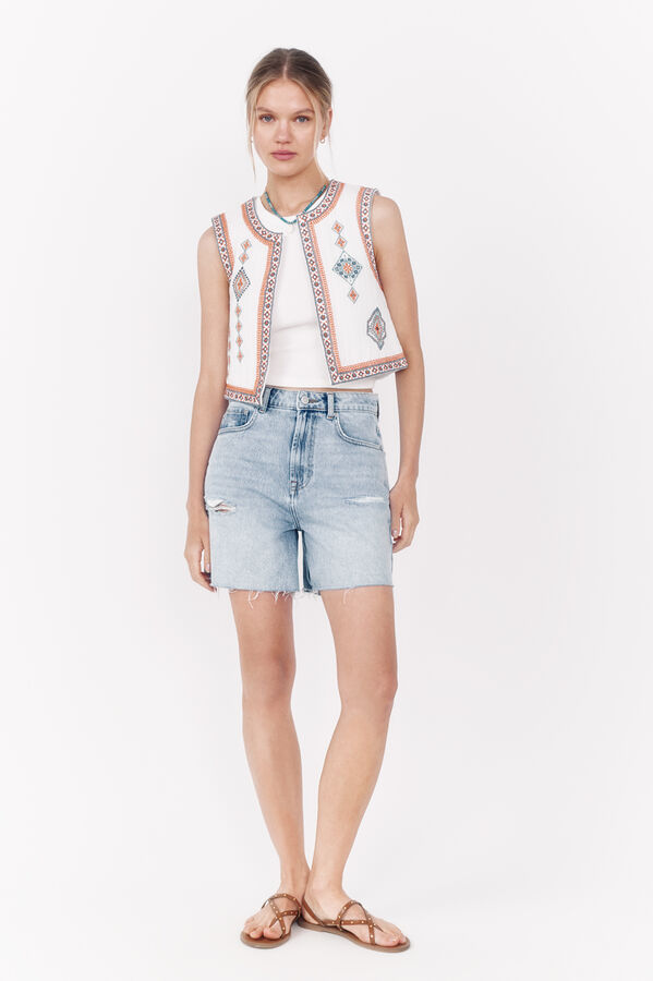 La Vecina Rubia Chaleco "CATALINA" bordados - La Vecina Rubia estampado