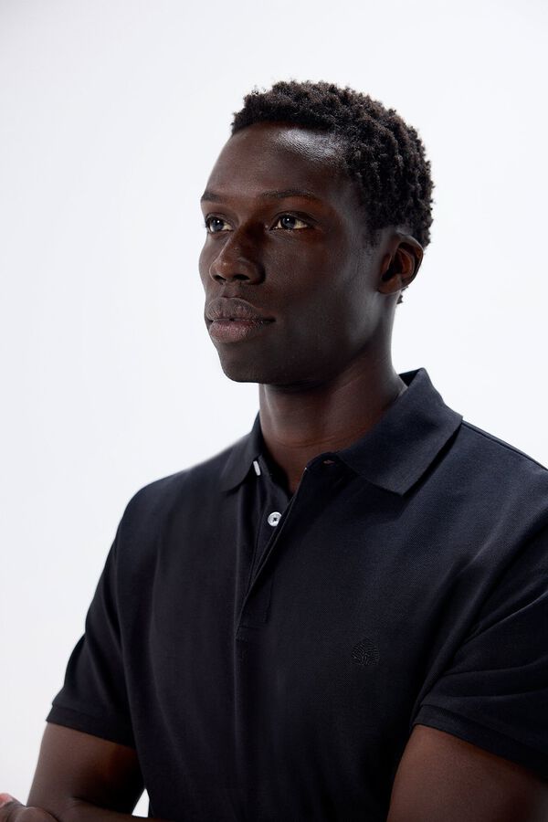 Springfield Polo piqu&eacute; slim fit negro