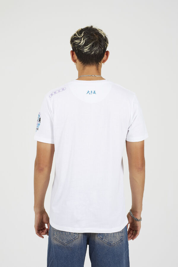 Brave Soul T-shirt de manga curta estampada branco