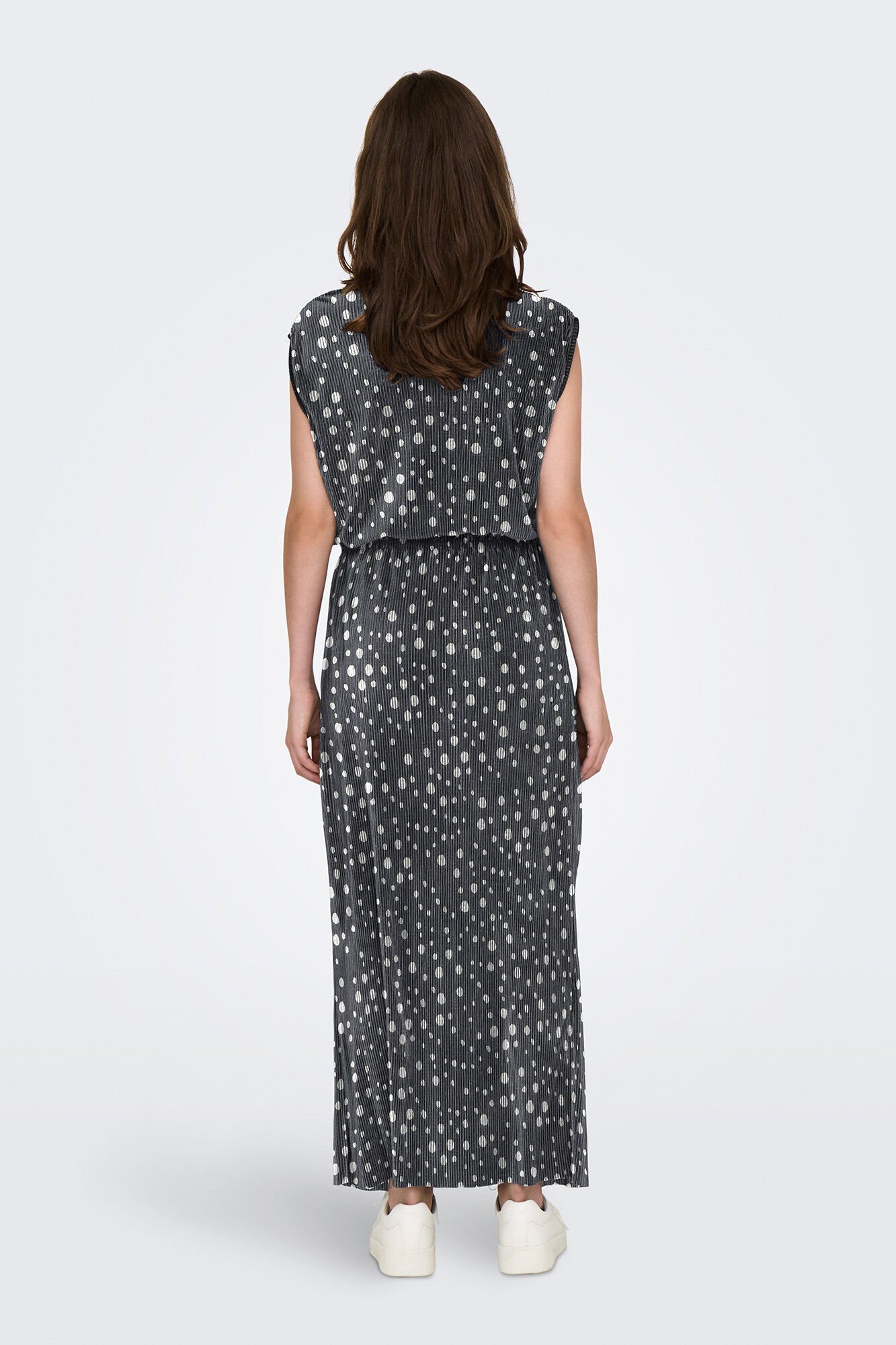 JDY Vestido largo de manga corta y cuello redondo