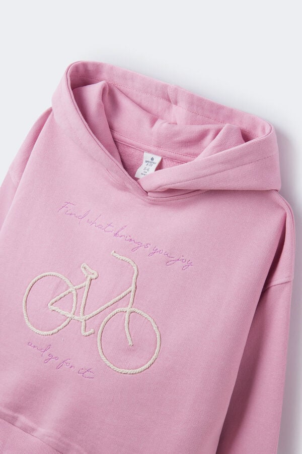 Springfield Kids Sweatshirt capuz bicicleta menina rosa